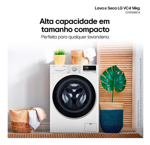 Lava & Seca 14 Kg LG Smart Com Inteligência Artificial Aidd