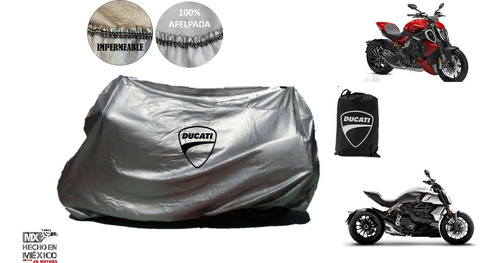 Funda Afelpada 100% Impermeable Moto Ducati Diavel 