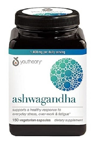 Ashwagandha Ksm-66 1000mg Youtheory (usa) 150 Caps