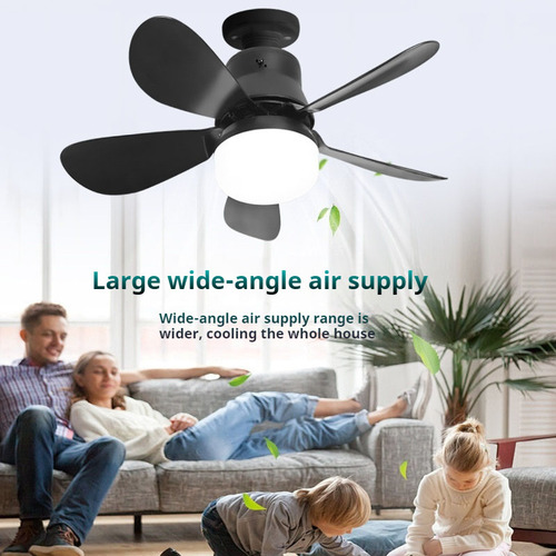 Ventilador De Techo Moderno Con Control De Bombilla Led 30w