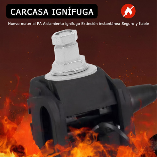 Conector De Pinza, Conector Perforador De Aislamiento, 16-95 Negro