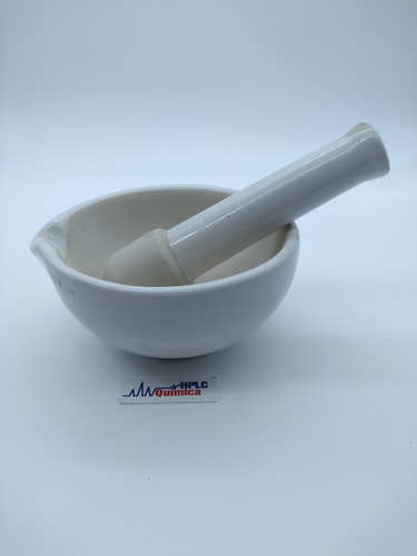 Mortero Con Pistilo 250 Ml En Porcelana Para Laboratorio