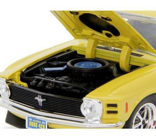 1970 Ford Mustang Boss 429 Amarelo - Escala 1:24 - Motormax