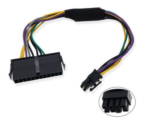 24-pin To 8-pin 18awg Atx Power Supply Adapter Cable For Sle