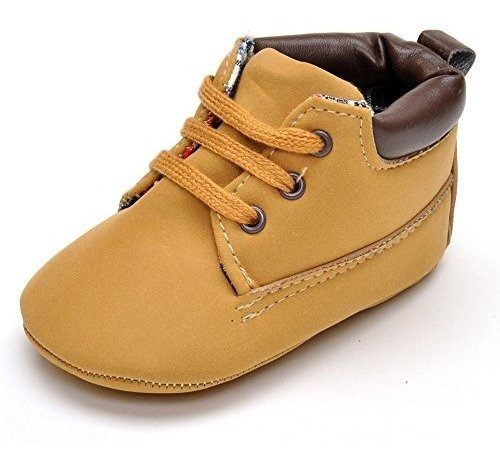 Enteer Infant Boys Hightop Sneaker Marron Zapatos De Bebe