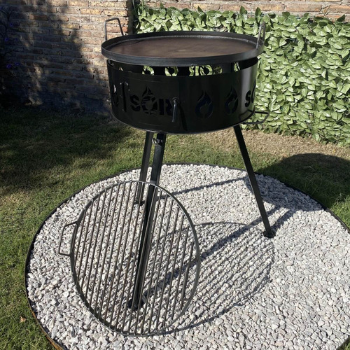 Fogonero De Patio Parrilla, Disco D Arado Cn Patas Ø50cm Sor