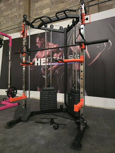 Gimnasio Smith Multifuncional Con Peso Integrado Y Crossover