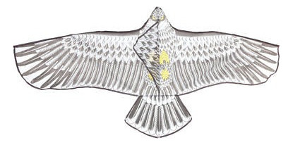 Nuevo M 1,5 Enorme Águila Cometa Sola Línea Novedad Animal C