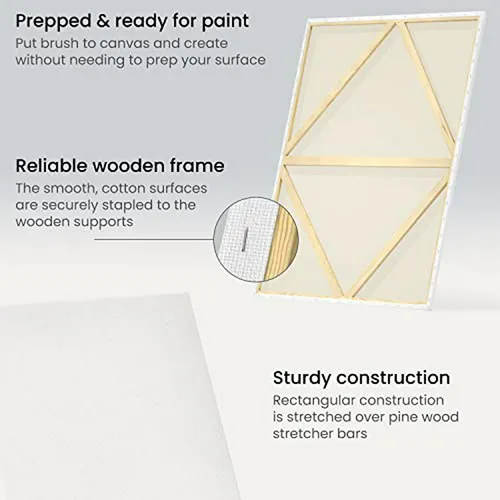 Lienzos Arteza Para Pintar, Compatible Con Acrílico Y Óleo