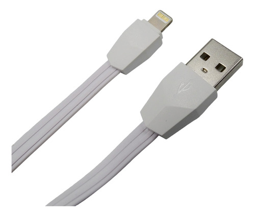 Pack 5 Cable Usb A Para Lightning Plano Blanco - Sin Caja