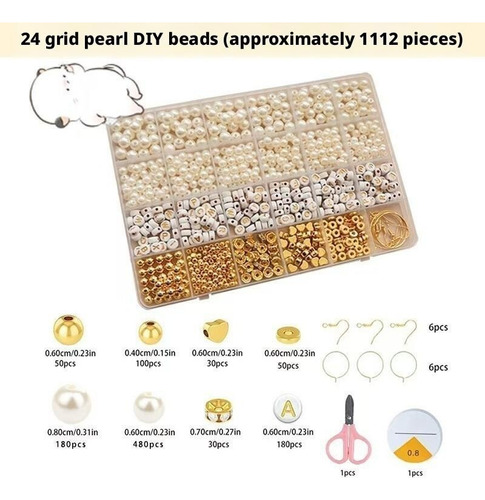 Kit De Cuentas, Joyas Diy De Pulseras Y Bolsa De Materiales.
