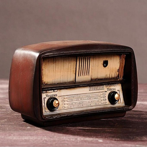 Radio Ornamento De Resina De Retro Colección Decoración