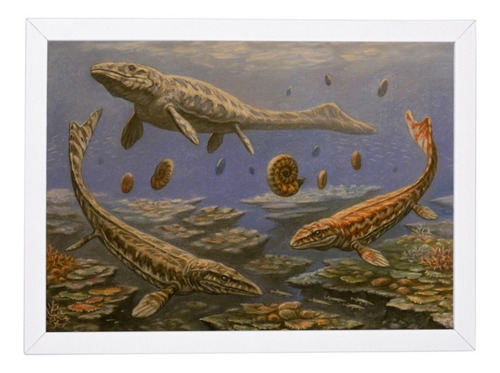 Lindo Quadro Decorativo Dinossauros 33x24cm Brc3440