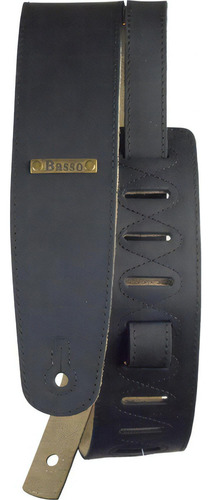 Correia Alça Guitarra Basso Straps Couro Vt L Cs 01 Preto