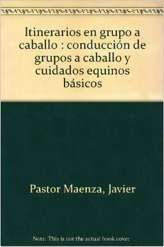 Itinerarios En Grupo A Caballo., De Pastor Maenza, Javier. Editorial Ecir S.a., Tapa Blanda En Español