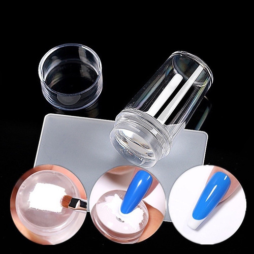 Carimbo De Unha Francesinha Silicone Transparente Nailart