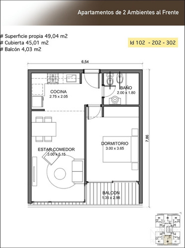 Imagen 7 de 12 de 2 Ambientes En Venta - Residencias Olavarria - Ref: 1355