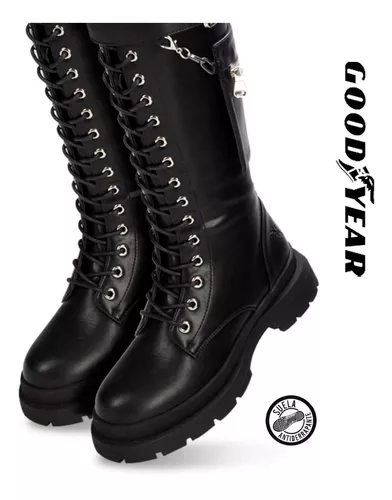 Bota Militar De Mujer Goodyear Negra De Calidad!