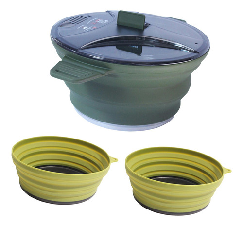 Juego De Ollas Y Tazones De Picnic, Juego De Cubiertos De