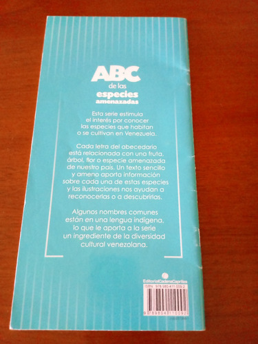 Cartilla Del Abc De Las Especies Amenazadas (Usado)