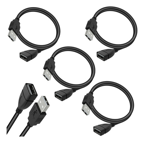 Saitech It Paquete De 4 Cables De Extensin Cortos Usb 2.0 (1