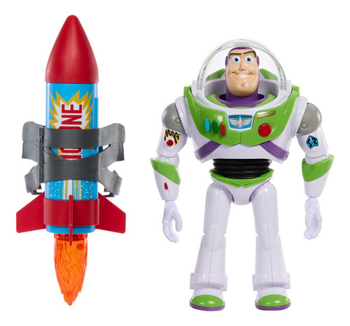Disney Pixar Toy Story Figura De Acción Buzz Con Cohete 12