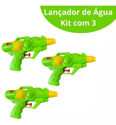 Kit 3 Pistola Água Arminha Arma Brinquedo Piscina Promoção