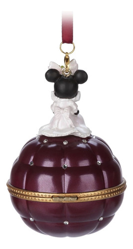 Ornamento Disney Minnie Porta Anillo Navidad