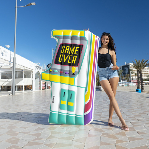 Inflable Salvavidas Montable Bestway Diseño Arcade 181 Cm Color Blanco