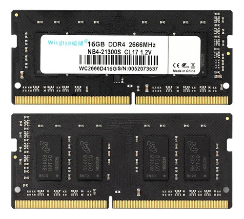 Memoria Ram Wicgtyp 16gb Ddr4 Sodimm 2666 Mhz Notebook