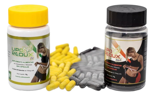 Lipo Redux Fit Cápsulas 30u Pote 1ml Nutricional Black .