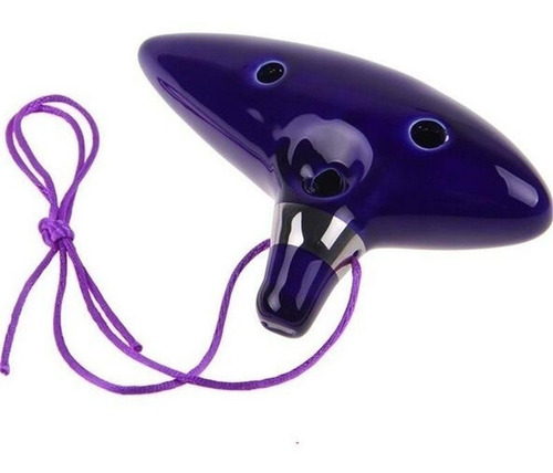 Flauta Ocarina Legend Of Zelda Cerâmica Link Com Suporte