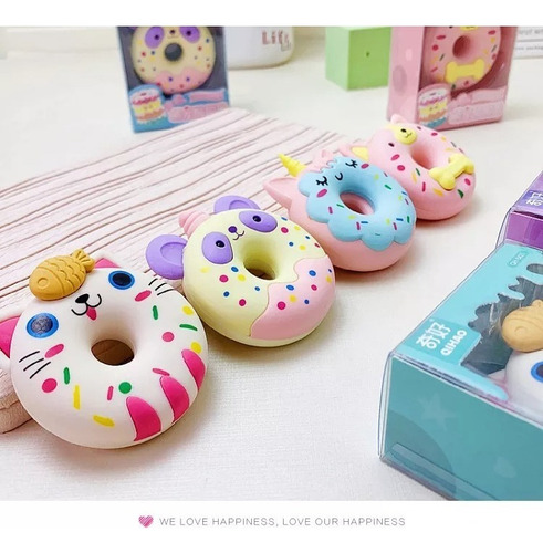 Goma Jumbo Borrador Kawaii 3d Figura Donita Papeleria