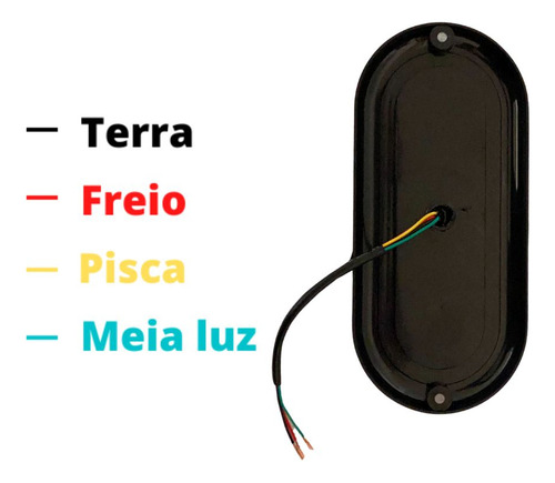 Par Lanterna Carreta Carretinha Reboque Jet Barco Vermelha
