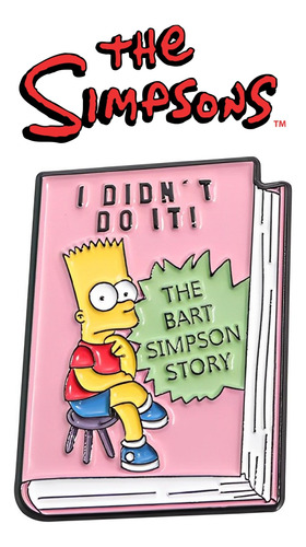 Pin Metalico Los Simpsons Bart Yo No Fui El Libro Retro 80s