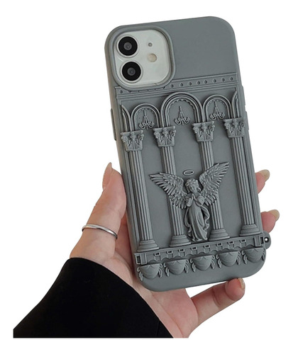 Funda Para Teléfono Móvil Con Ángel Tridimensional Simple.