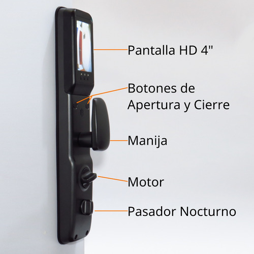 Imagen 4 de 8 de Cerradura Digital Inteligente Zerrutti Ze 80907