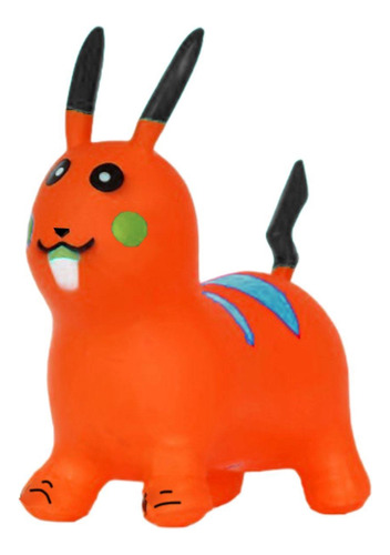 Pikachu De Goma Inflable Saltarin Naranja Juguete Para Niños