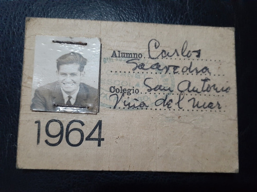 Imagen 1 de 2 de Antiguo Carnet Escolar Colegio San Antonio 1964 Viña Del Mar