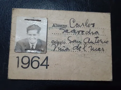 comprar Antiguo Carnet Escolar Colegio San Antonio 1964 Viña Del Mar