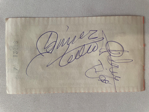 Autografo Tigre Sepulveda Y Jaime Tubo Gomez Boleto Chivas (Usado)