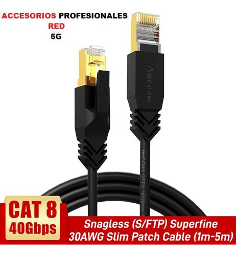 Cable Para Internet 5g 1 Metro Cat8 Premium De Algodon Ugr