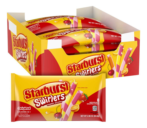 Starburst Swirlers Sticks - Caramelos Masticables De Tamano