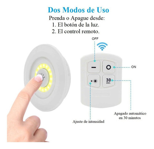 Luz Led Con Control Remoto Timer Dimer