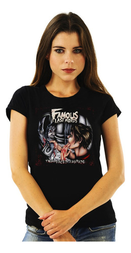 Polera Mujer Famous Last Words Two Faced Charade Rock Impres