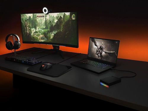 Disco Duro Externo Seagate Firecuda Gaming 5tb Rgb Negro