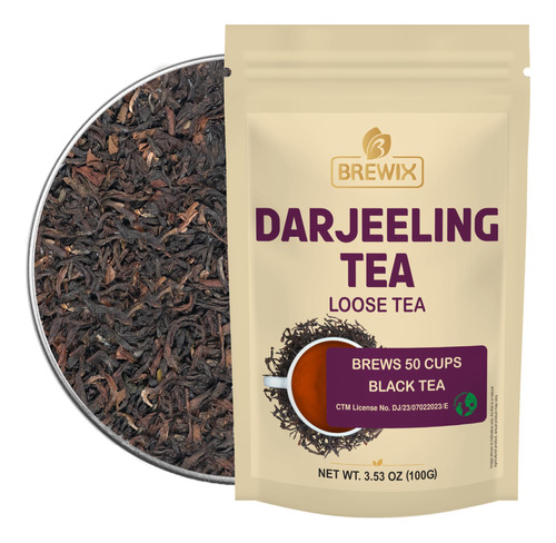 Brewix, Hoja Suelta De Te Negro Darjeeling Del Himalaya (50+