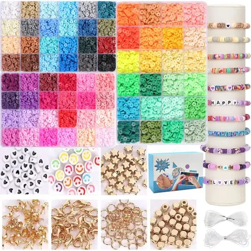 Kit Para Hacer Pulseras De Arcilla Con Cuentas