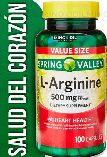 Arginina 500mg 100 Capsulas | Oxido Nitrico & Cardiovascular