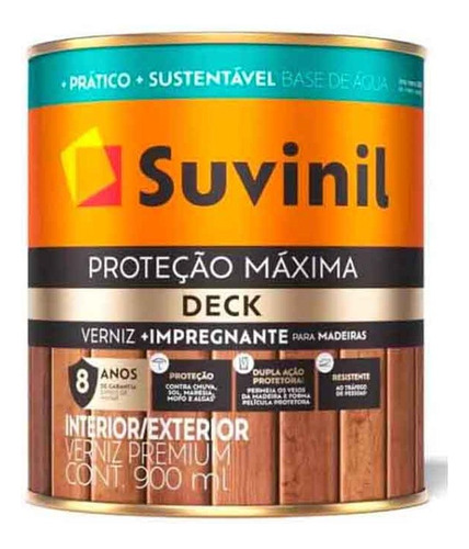 Barniz Protector Para Deck 8 Años De Garantia Suvinil 0.9 Lt